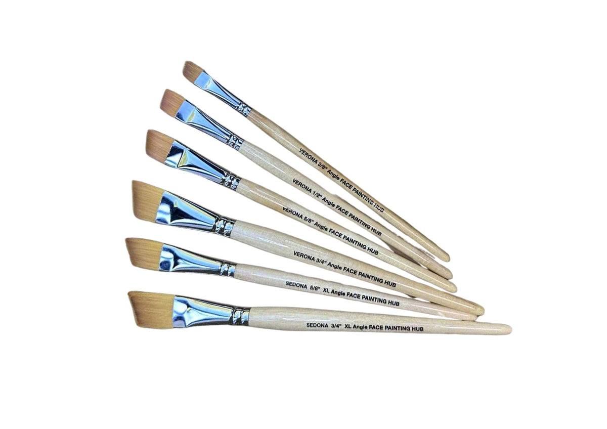 Angled Facepainting Brushes