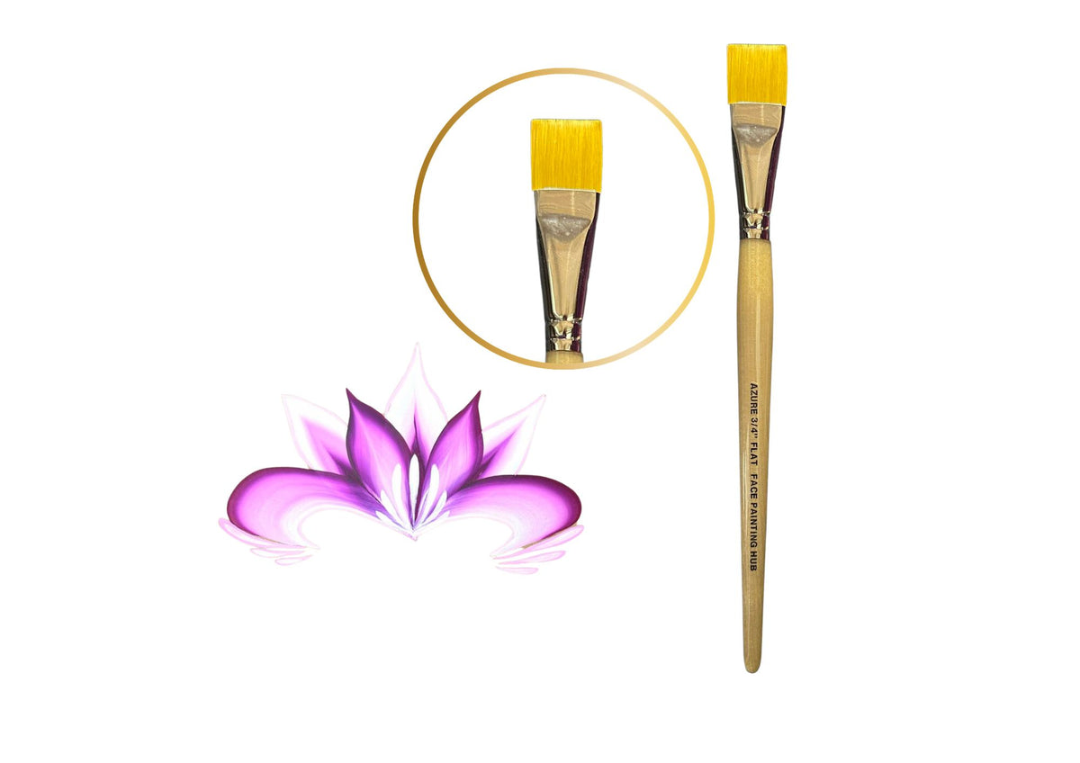 Azure 3/4" Flat Brush