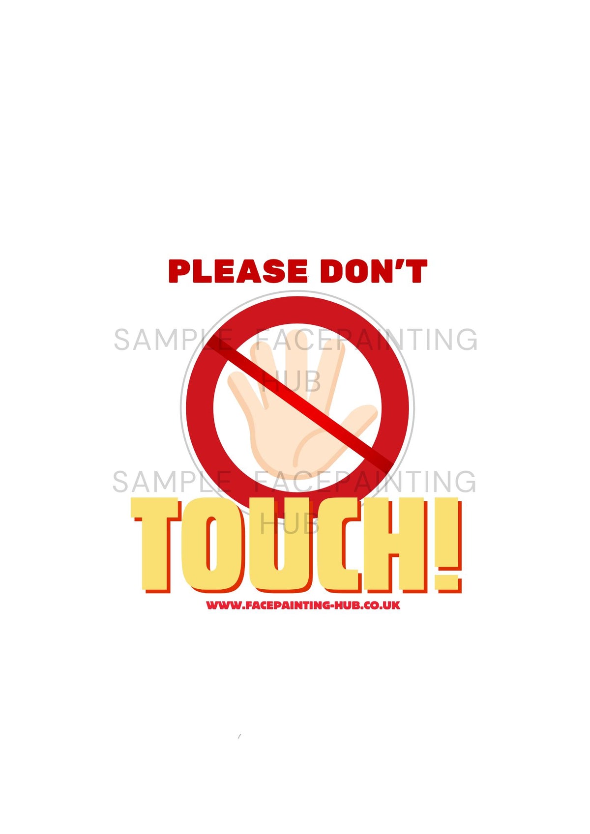 Please Don't Touch Sticker