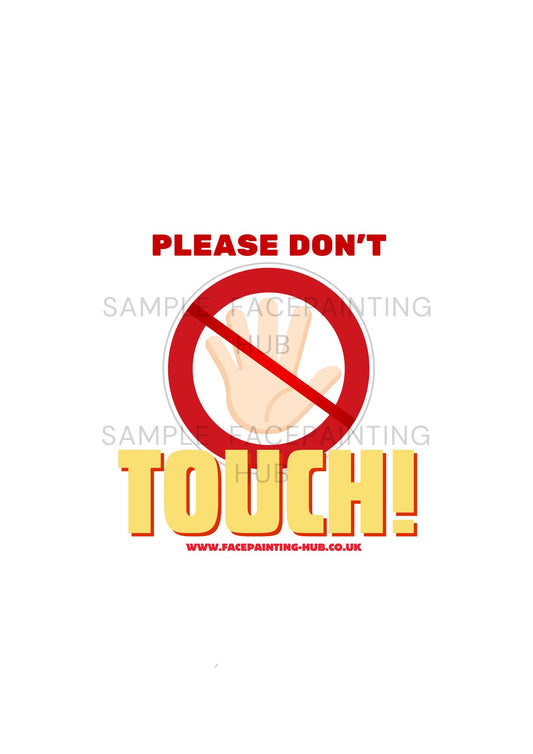 Please Don't Touch Sticker
